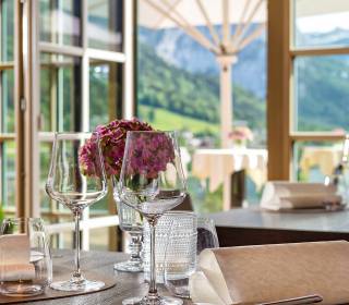 Tisch gedeckt Restaurant Grundlsee